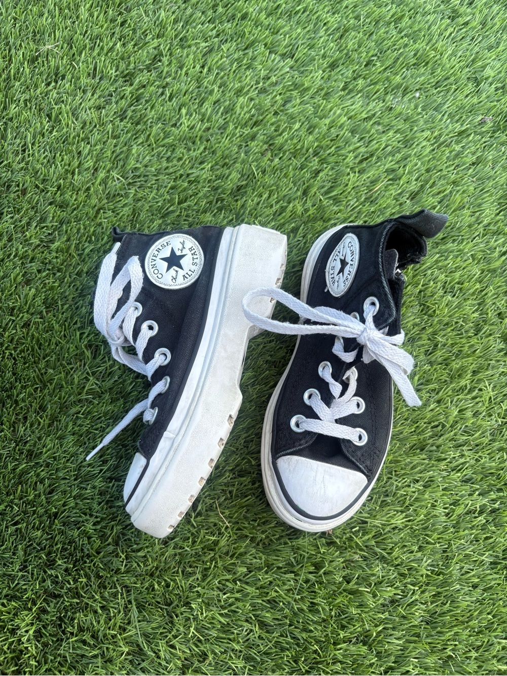 Converse Kids Black and White High-Top Sneakers